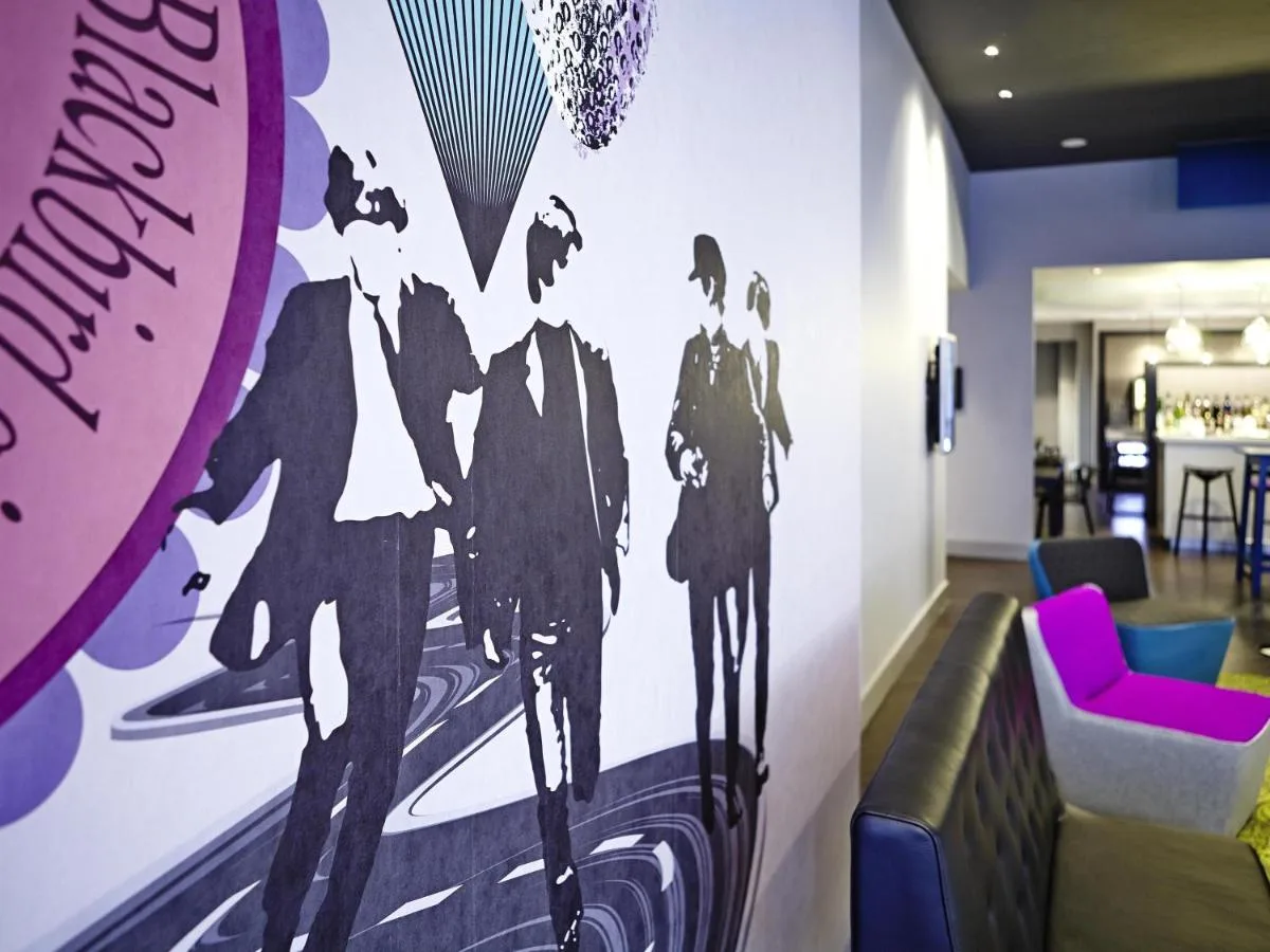 Artwork on the wall inside Ibis Styles Liverpool Centre