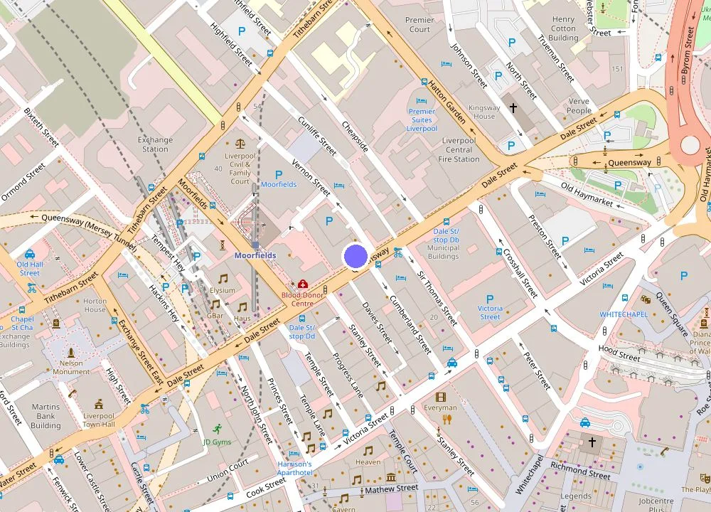 Map: Ibis Styles Liverpool Centre Dale Street - Cavern Quarter
